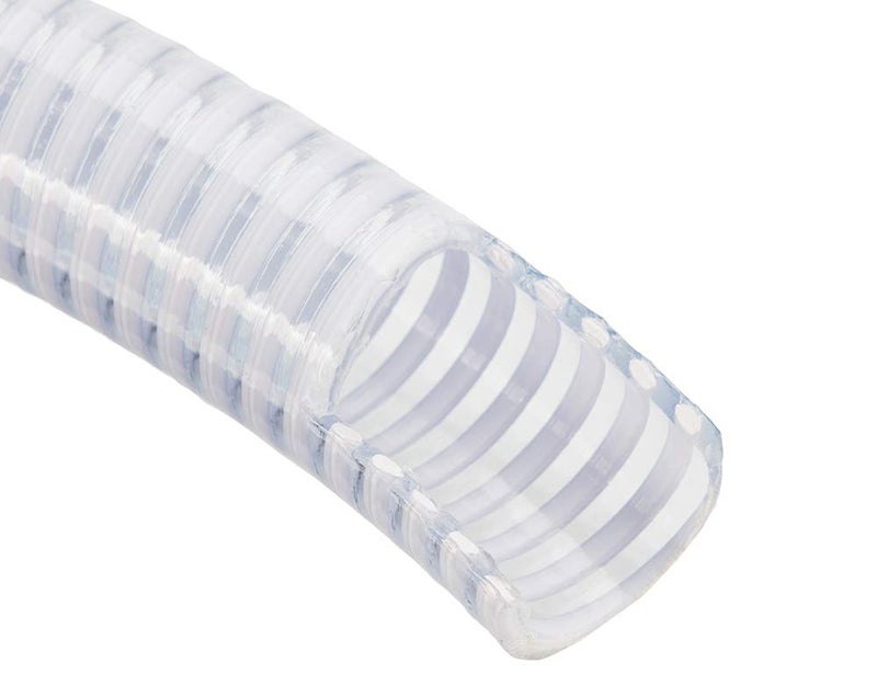 hydromaxx 2" Dia x 25 ft HydroMaxxÂ® Clear Flexible PVC Suction and Discharge Hose with White Reinforced Helix - Image 2